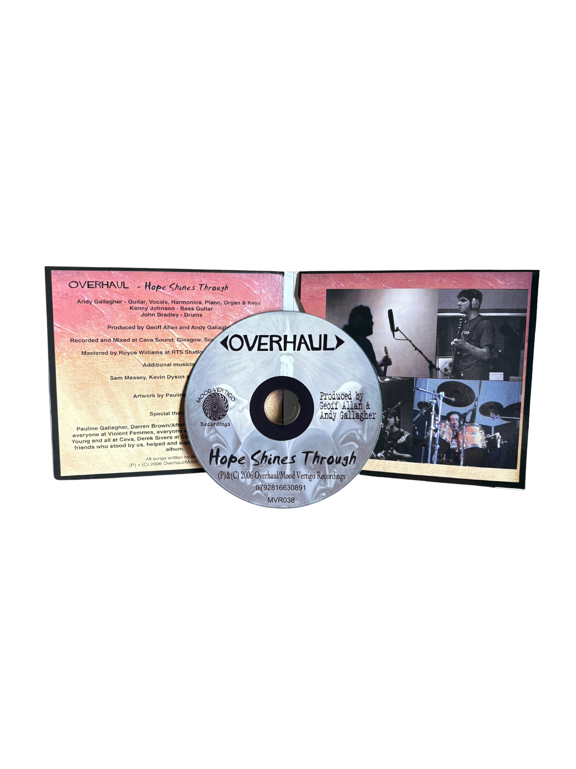 OVERHAUL Hope Shines Through Digipak CD inner cover.